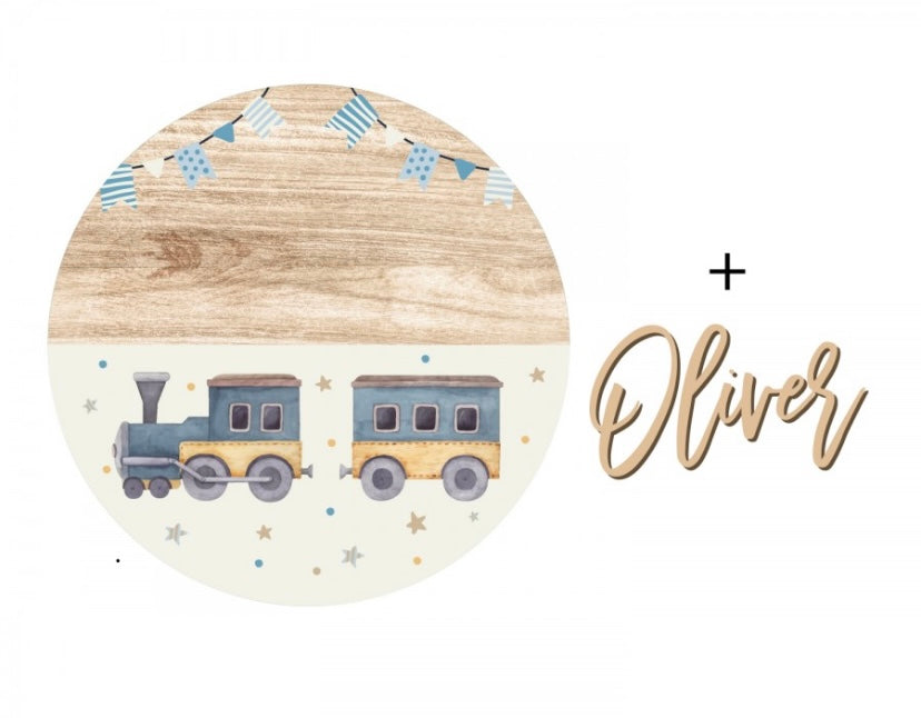 Train - Personalised UV Printed Wooden Plaques