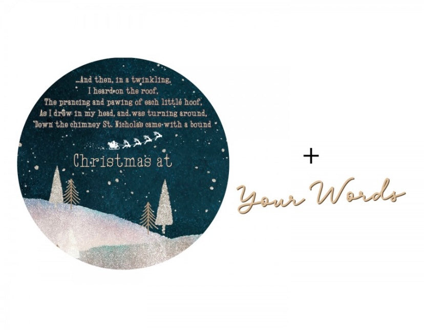 Christmas Night Poem 🌚 Personalised UV Printed Wooden Plaques