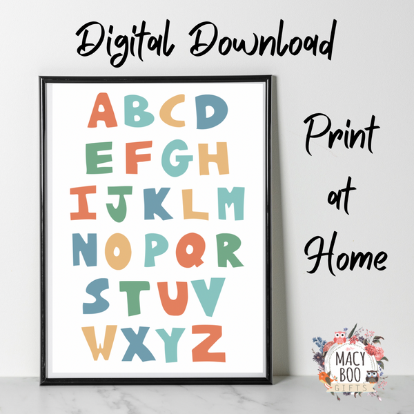 Digital ABC Print – Fun & Educational Alphabet Wall Art